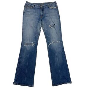 Seven7 Women's Blue Boot Cut Jeans